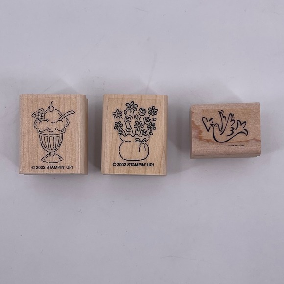 Lot of 15 Stamps Stampin Up Flowers Words Love Tree Bird Ribbon Dessert Crafting - Picture 6 of 11